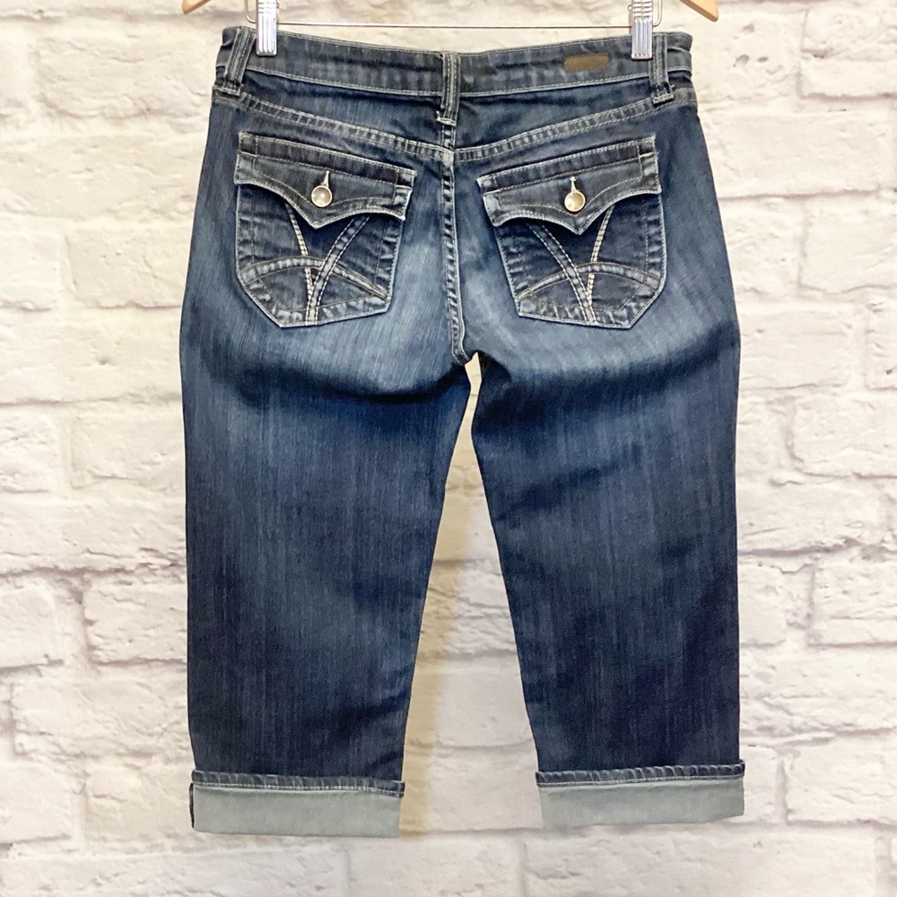 Kut From The Kloth 4 Capri Jeans Women’s Cuffed Flap Pockets Stretch KC162MA1